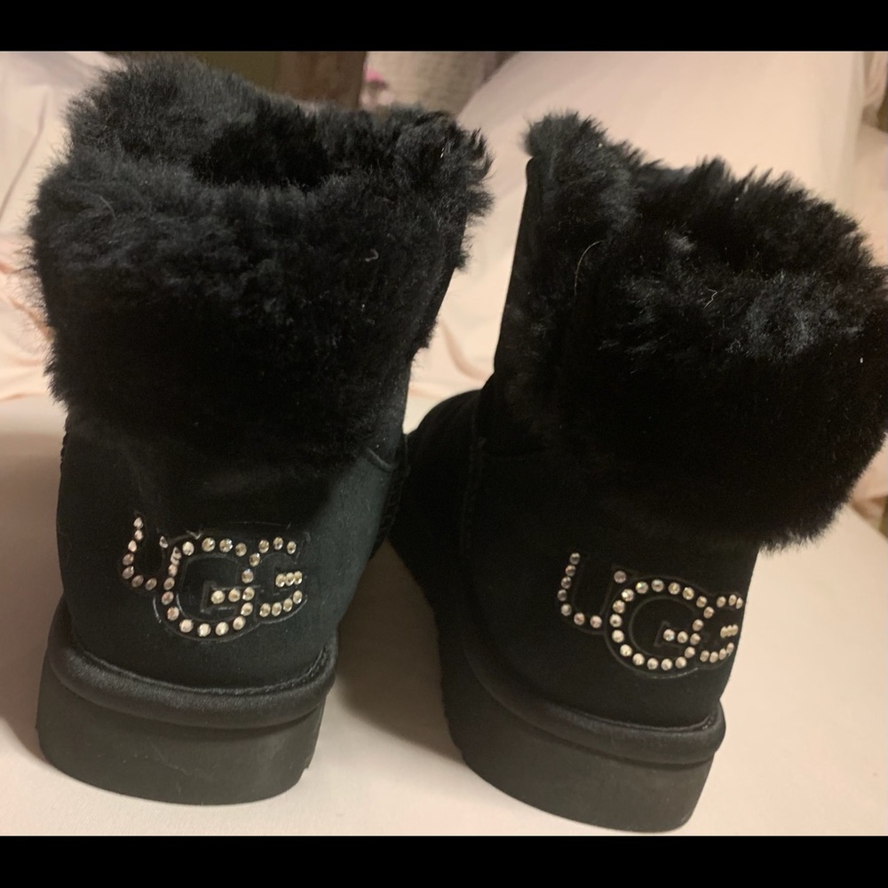 UGG classic fur mini boot with Swarovski bling